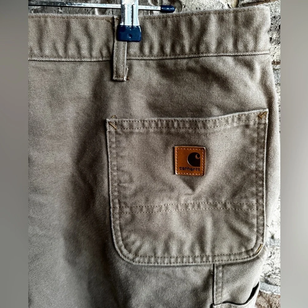 Carhartt RN#14806 Cargo Work Utility Carpenter Pants 50x32 Brown Loose Orig Fit
